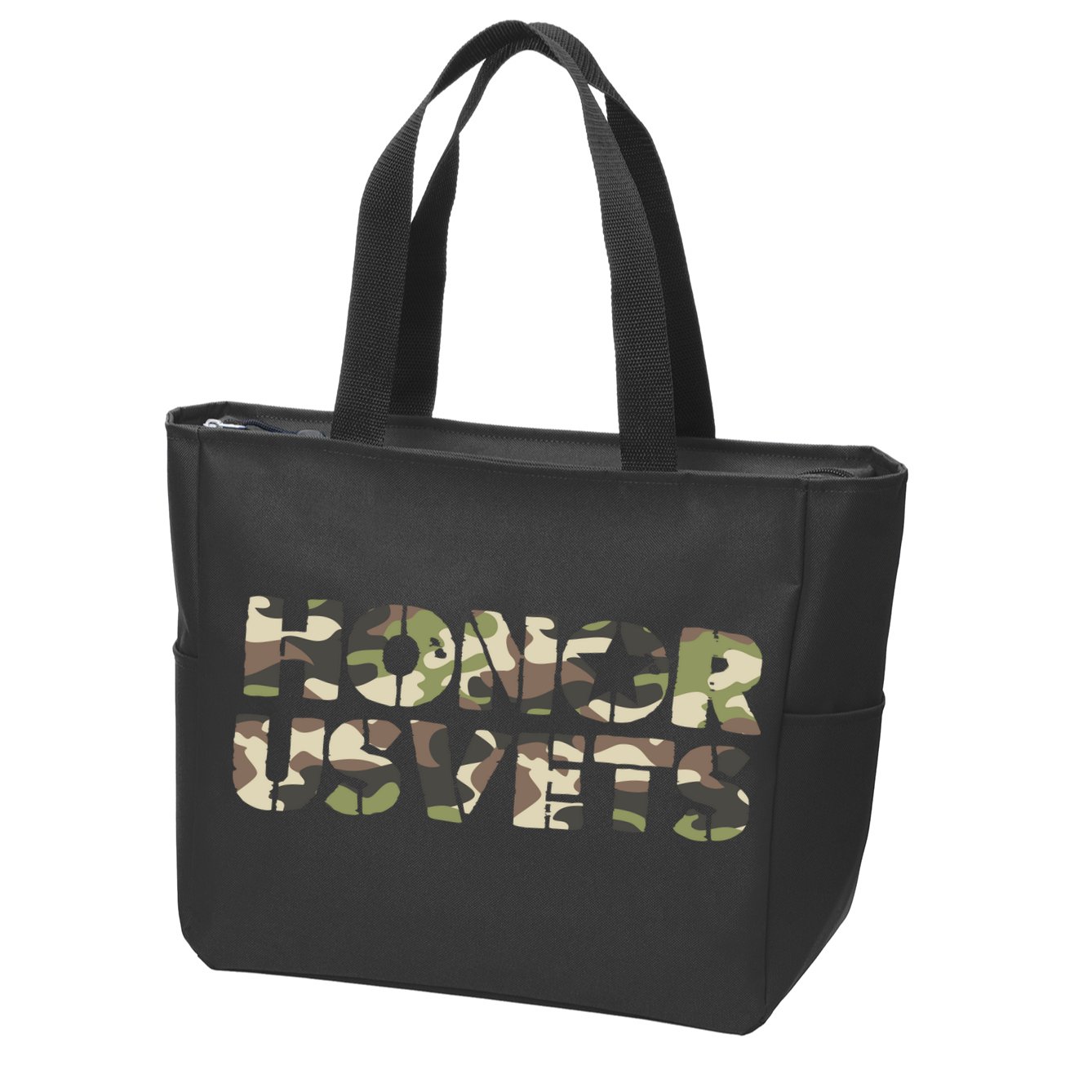 Honor Us Vets Zip Tote Bag