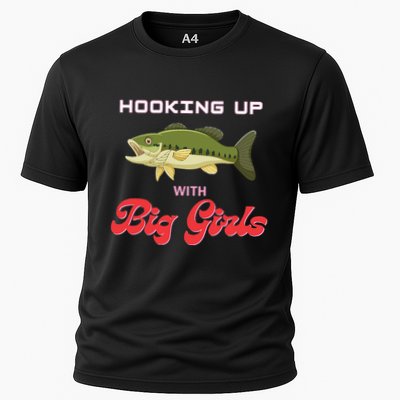 Hooking up with big  bass fishing funny Performance Shirt