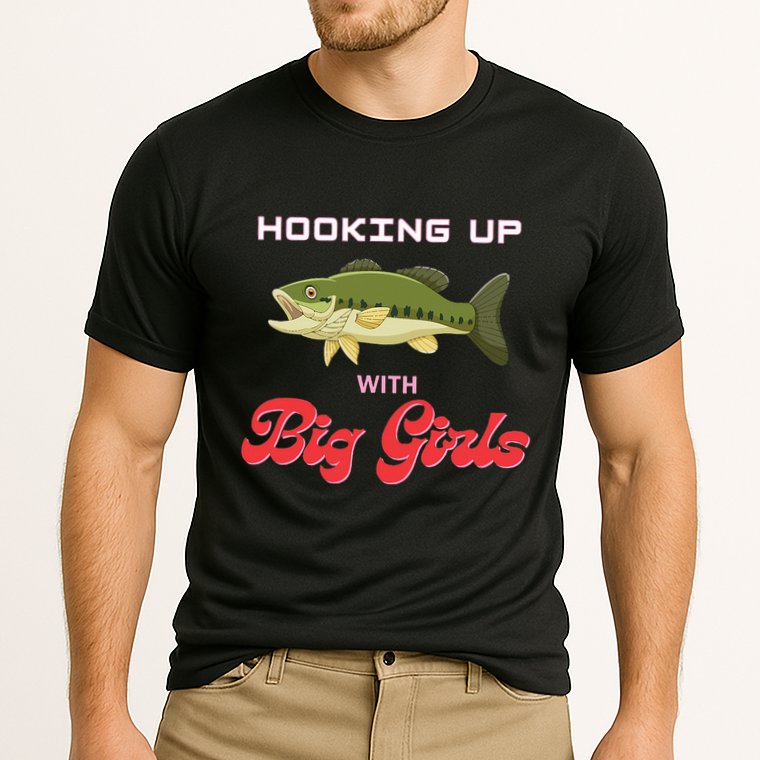 Hooking up with big  bass fishing funny Cooling Performance Crew T-Shirt