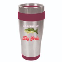 Hooking up with big  bass fishing funny 16oz Travel Tumbler
