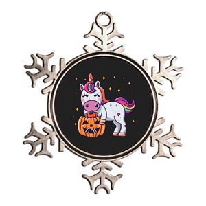 Halloween Unicorn Witchy Unicorn Halloween Metallic Star Ornament