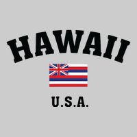 Hawaii Usa With American Flag Cooling Performance Crew T-Shirt