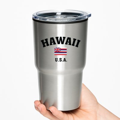Hawaii Usa With American Flag Tumbler