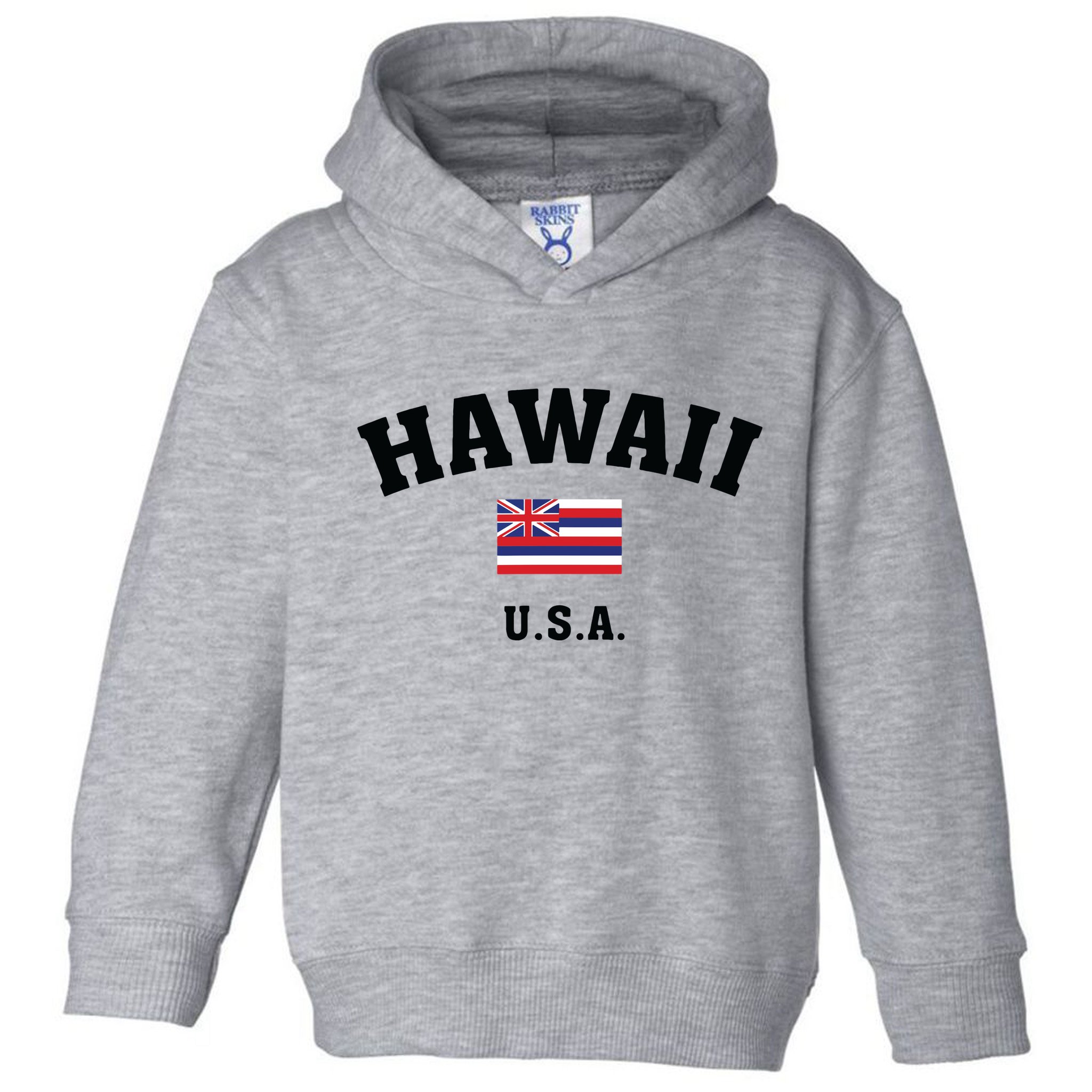 Hawaii Usa With American Flag Toddler Hoodie