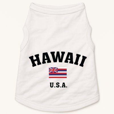 Hawaii Usa With American Flag Doggie Tank