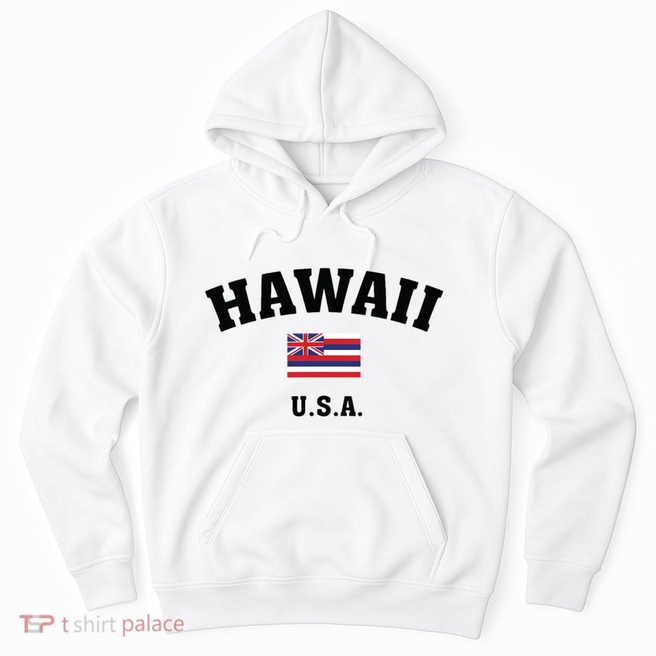 Hawaii Usa With American Flag Hoodie