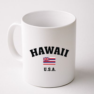 Hawaii Usa With American Flag Mug