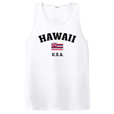 Hawaii Usa With American Flag PosiCharge Competitor Tank