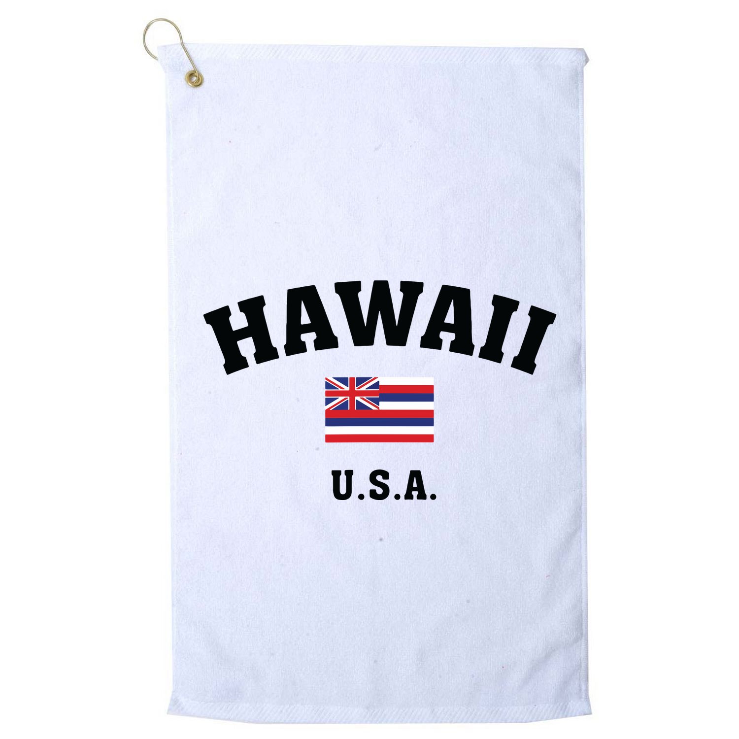 Hawaii Usa With American Flag Golf Towel