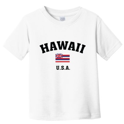 Hawaii Usa With American Flag Toddler T-Shirt
