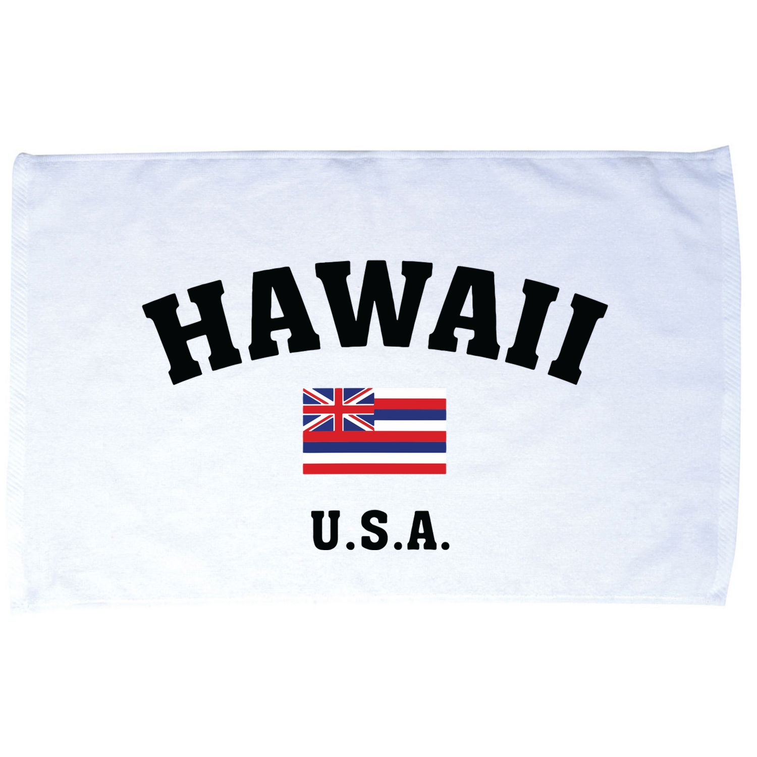 Hawaii Usa With American Flag Microfiber Hand Towel
