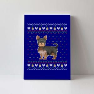 Holiday Ugly Xmas Design Yorkshire Terrier Lovers Christmas Gift Canvas