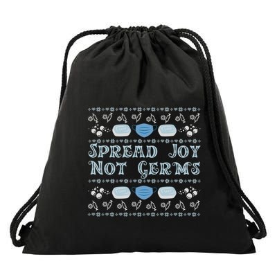 Healthcare Ugly Xmas Epidemiologist Spread Joy Not Germs Gift Drawstring Bag