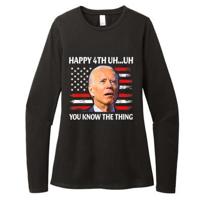 Happy Uh You Know The Thing Funny Joe Biden 4th Of July Womens CVC Long Sleeve Shirt