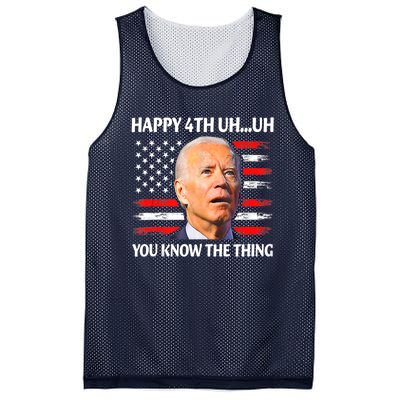 Happy Uh You Know The Thing Funny Joe Biden 4th Of July Mesh Reversible Basketball Jersey Tank