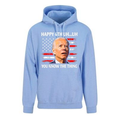 Happy Uh You Know The Thing Funny Joe Biden 4th Of July Unisex Surf Hoodie