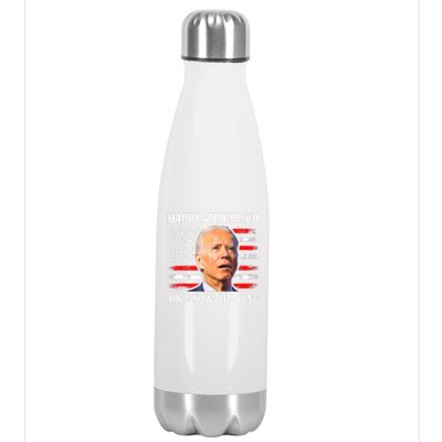 Happy Uh You Know The Thing Funny Joe Biden 4th Of July Stainless Steel Insulated Water Bottle