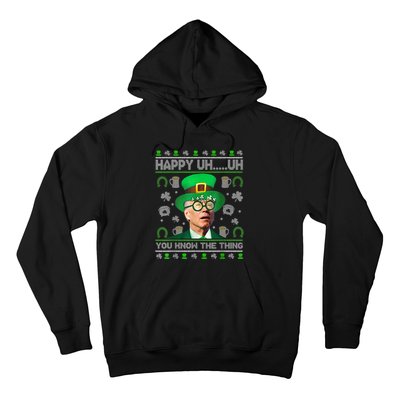 Happy Uh You Know The Thing Joe Biden Ugly St Patrick's Day Hoodie