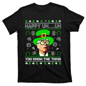 Happy Uh You Know The Thing Joe Biden Ugly St Patricks Day T-Shirt