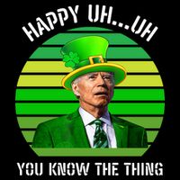 Happy Uh You Know The Thing Joe Biden Clover St Patricks Day Impact Tech Backpack