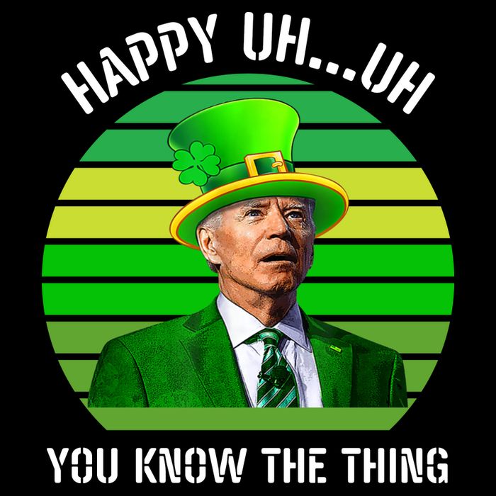 Happy Uh You Know The Thing Joe Biden Clover St Patricks Day Impact Tech Backpack
