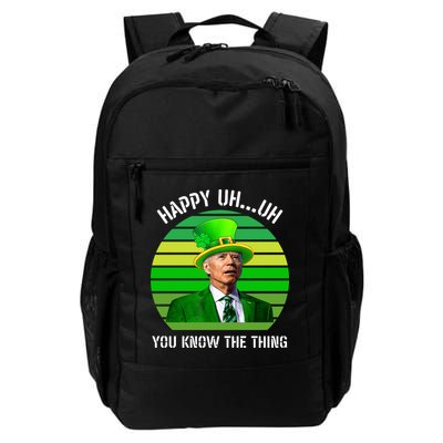 Happy Uh You Know The Thing Joe Biden Clover St Patricks Day Backpack