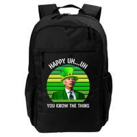 Happy Uh You Know The Thing Joe Biden Clover St Patricks Day Backpack