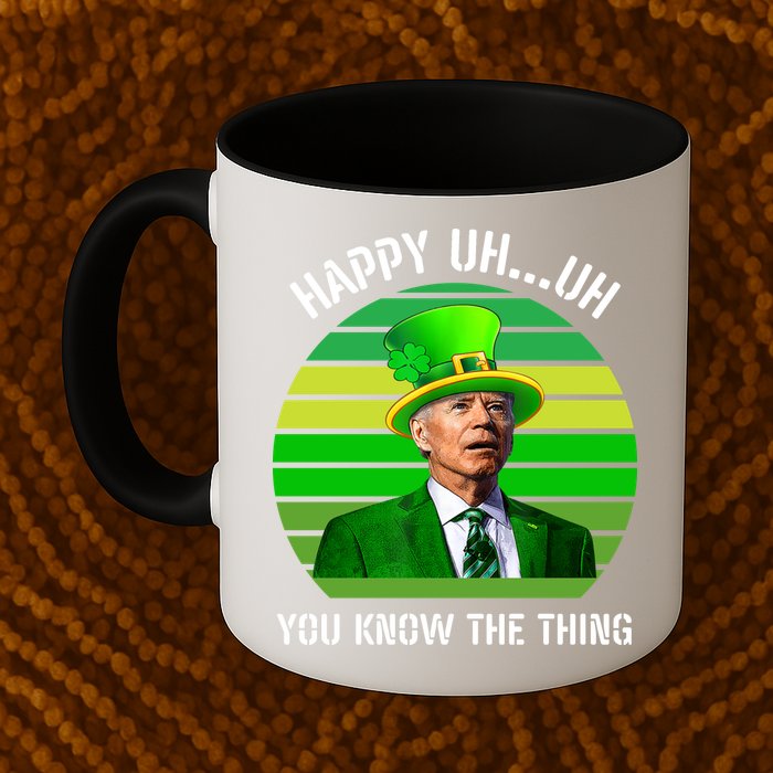 Happy Uh You Know The Thing Joe Biden Clover St Patricks Day Mug
