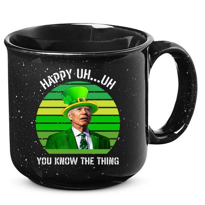Happy Uh You Know The Thing Joe Biden Clover St Patricks Day 15oz Campfire Ceramic Mug