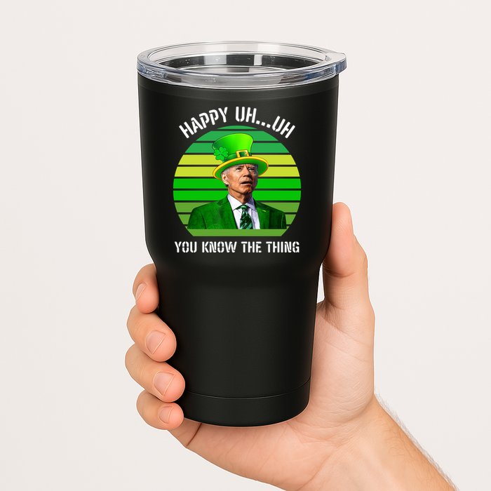 Happy Uh You Know The Thing Joe Biden Clover St Patricks Day Tumbler