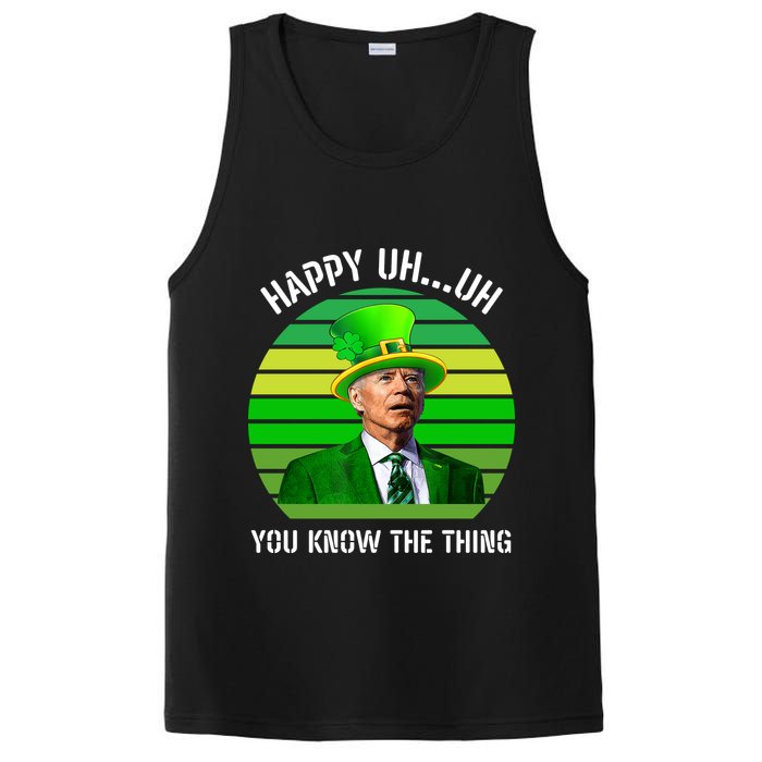 Happy Uh You Know The Thing Joe Biden Clover St Patricks Day PosiCharge Competitor Tank