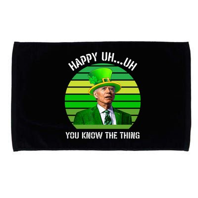 Happy Uh You Know The Thing Joe Biden Clover St Patricks Day Microfiber Hand Towel