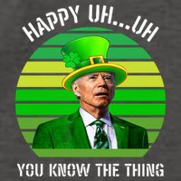 Happy Uh You Know The Thing Joe Biden Clover St Patricks Day Vector Backpack
