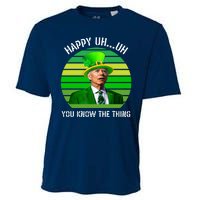 Happy Uh You Know The Thing Joe Biden Clover St Patricks Day Cooling Performance Crew T-Shirt