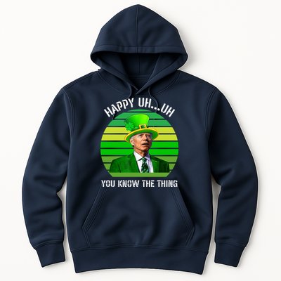 Happy Uh You Know The Thing Joe Biden Clover St Patricks Day Hoodie