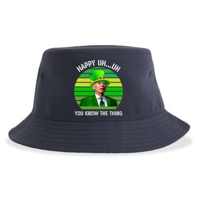 Happy Uh You Know The Thing Joe Biden Clover St Patricks Day Sustainable Bucket Hat
