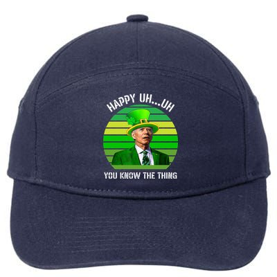 Happy Uh You Know The Thing Joe Biden Clover St Patricks Day 7-Panel Snapback Hat