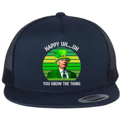 Happy Uh You Know The Thing Joe Biden Clover St Patricks Day Flatbill Hat