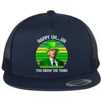 Happy Uh You Know The Thing Joe Biden Clover St Patricks Day Flat Bill Trucker Hat