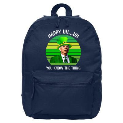 Happy Uh You Know The Thing Joe Biden Clover St Patricks Day 16 in Basic Backpack