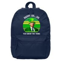 Happy Uh You Know The Thing Joe Biden Clover St Patricks Day 16 in Basic Backpack