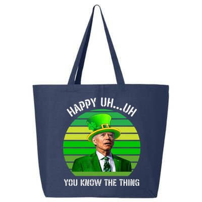 Happy Uh You Know The Thing Joe Biden Clover St Patricks Day 25L Jumbo Tote