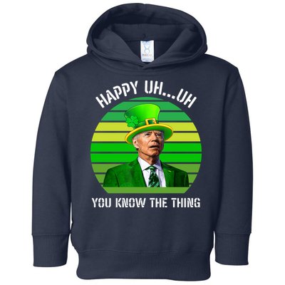 Happy Uh You Know The Thing Joe Biden Clover St Patricks Day Toddler Hoodie