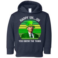Happy Uh You Know The Thing Joe Biden Clover St Patricks Day Toddler Hoodie