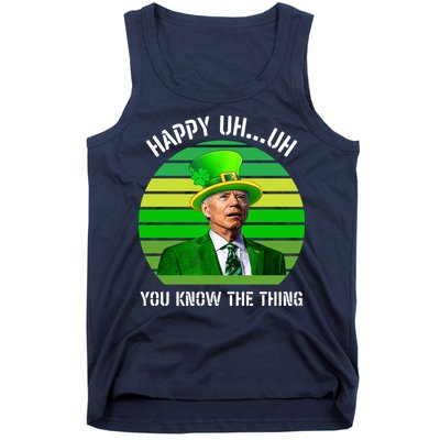 Happy Uh You Know The Thing Joe Biden Clover St Patricks Day Tank Top