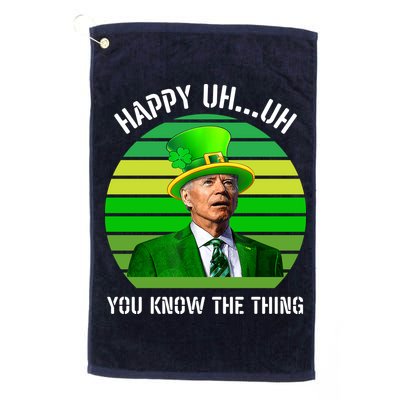 Happy Uh You Know The Thing Joe Biden Clover St Patricks Day Golf Towel
