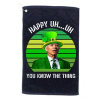 Happy Uh You Know The Thing Joe Biden Clover St Patricks Day Golf Towel