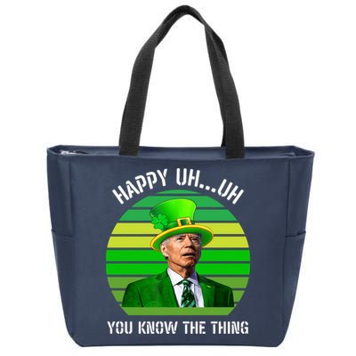 Happy Uh You Know The Thing Joe Biden Clover St Patricks Day Zip Tote Bag