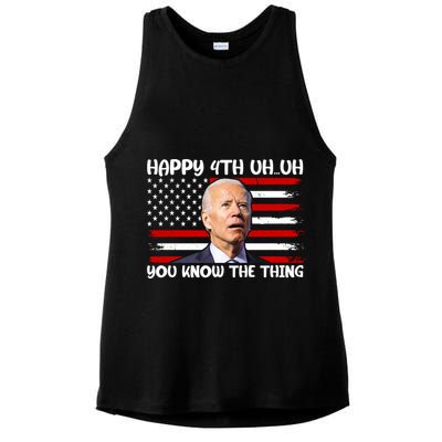 Happy Uh You Know The Thing Funny Joe Biden 4th Of July Ladies PosiCharge Tri-Blend Wicking Tank