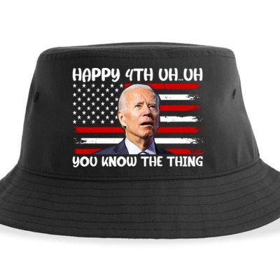 Happy Uh You Know The Thing Funny Joe Biden 4th Of July Sustainable Bucket Hat